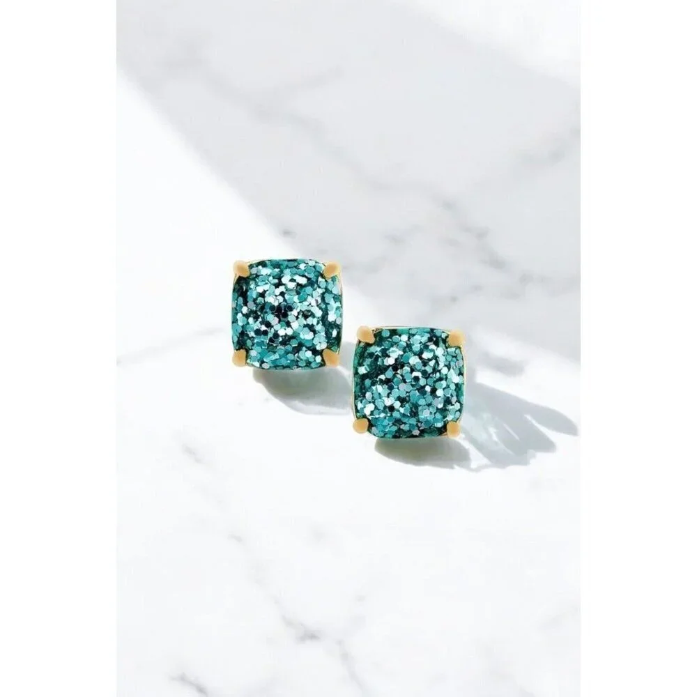 Kate Spade New York Small Square Studs Earrings Turquoise